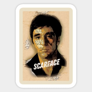 SCARFACE - Vintage Art Style Portrait Sticker